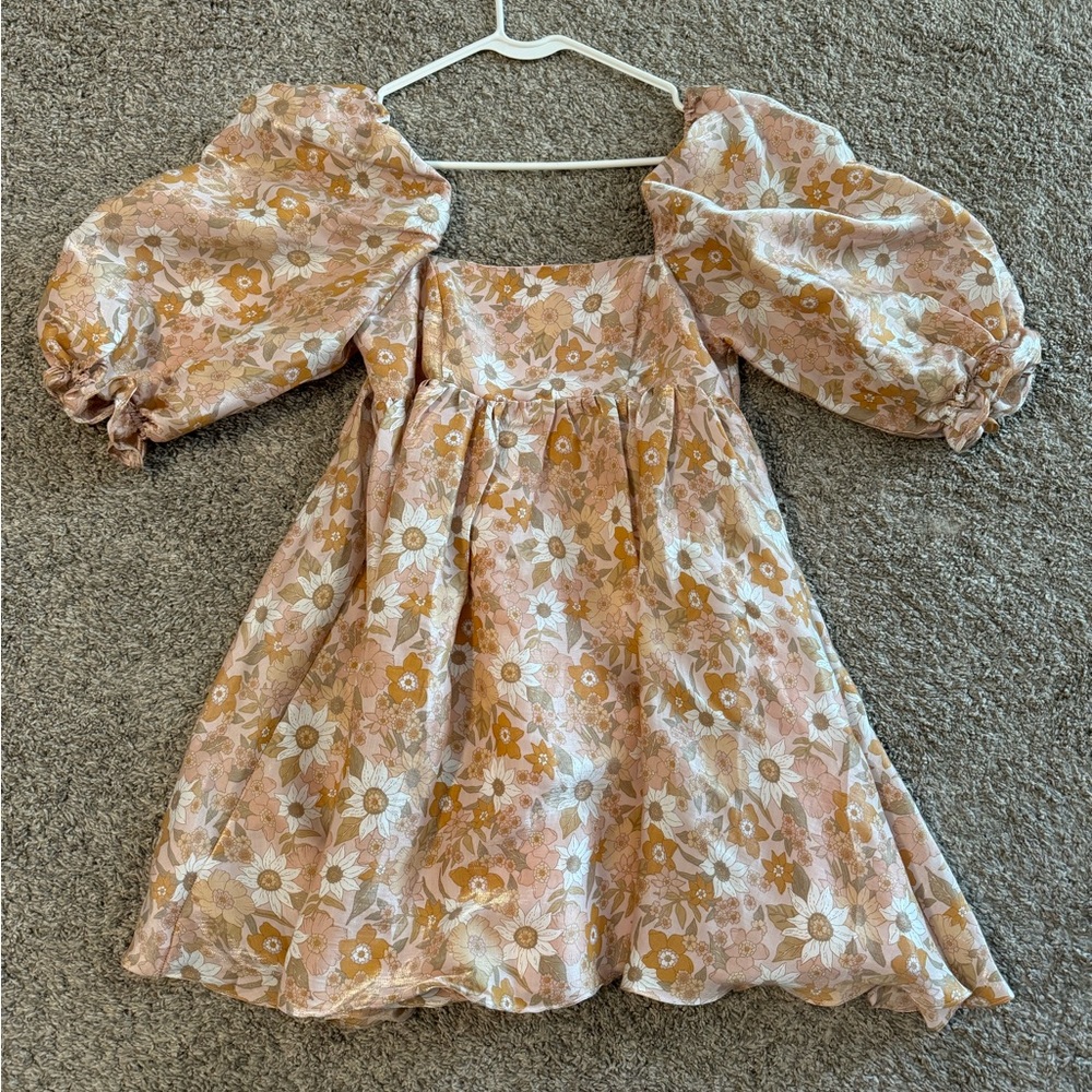 Storia puff sleeve floral dress